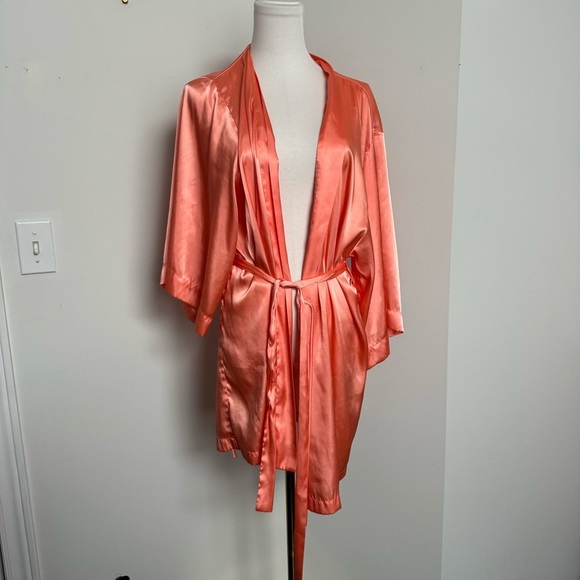 La Senza satin peachy Kimono Robe coquette SM - Picture 3 of 5